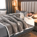 Axyaa Cozy Winter Double-sided Quilted Lamb Wool Blanket