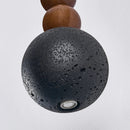 Axyaa French Retro Black Cave Stone Pendant Lights - Adjustable Bedside Fixtures