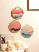 Axyaa Round Sunrise Sunset Wall Hanging Tapestry Set for Boho Home Decor