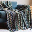 Axyaa Lightweight Knitted Throw Blanket with Tassels