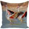 Axyaa Flamingo Bird Polyester Throw Pillow Cover for Home Decor