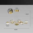 Axyaa Glass Ball Chandelier: Modern Luxury Living Room Light