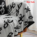 Axyaa Deer Plush Knitted Blanket | Multi-Purpose Sofa & Air Conditioner Blanket