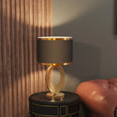 Axyaa Modern Brass Iron Desk Lamp With White Fabric Shade
