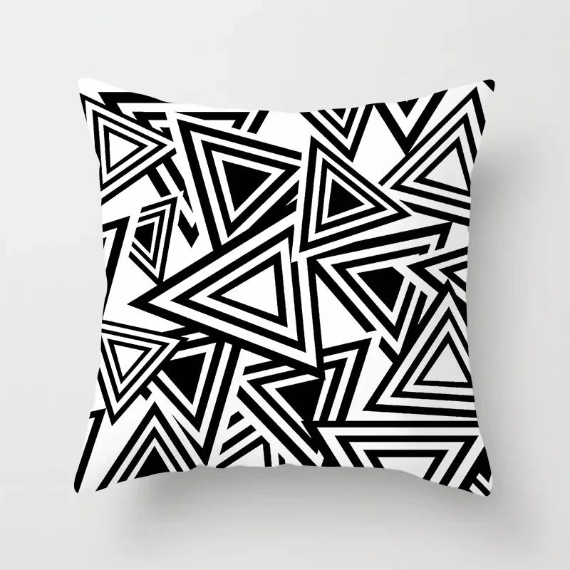 Axyaa Geometric Stripe Printed Pillowcase - Modern Home Decor