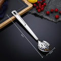 Axyaa Stainless Steel Serving Ladle Skimmer Colander Spoon Oil Separator Dishwasher Safe