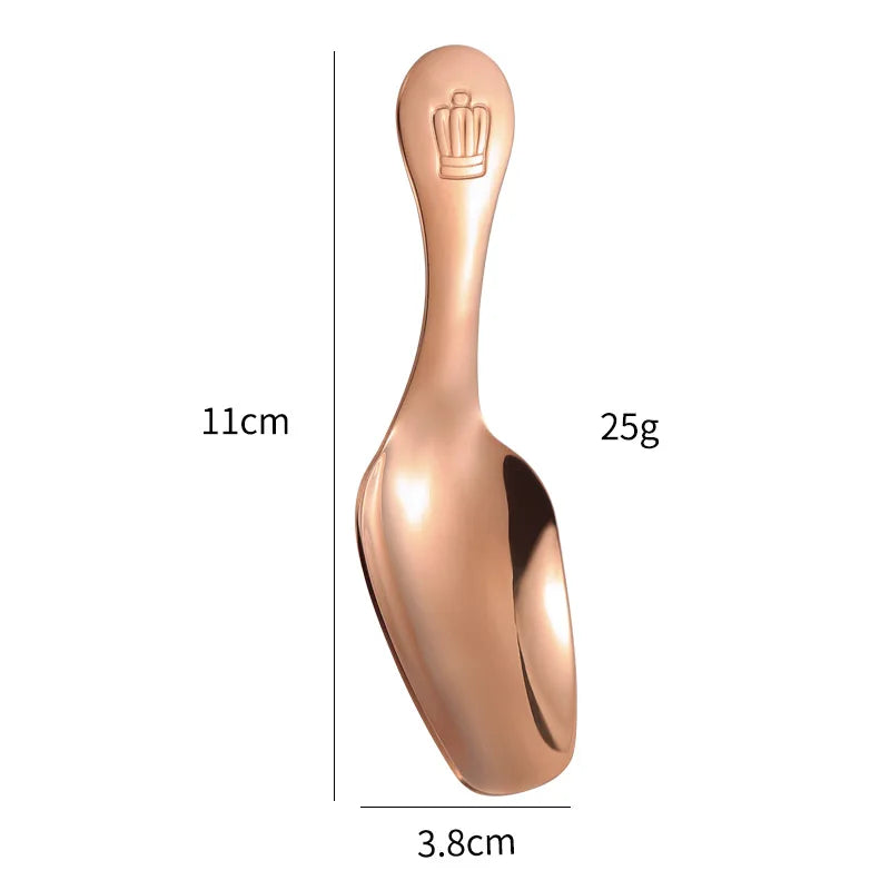 Axyaa Stainless Steel Short Handle Teaspoon Ice Cream Scoop Kitchen Tableware