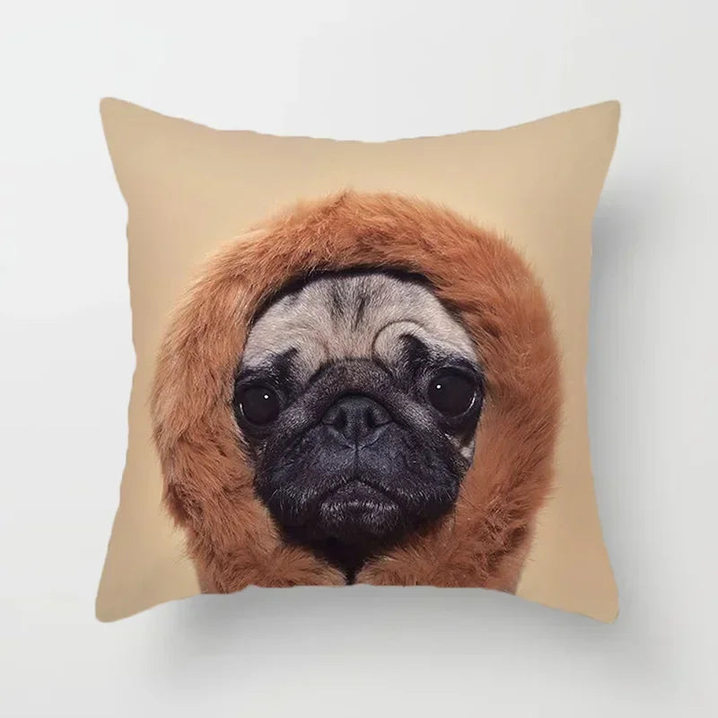 Cute French Bulldog Pillowcase for Home Decor by Axyaa