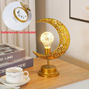 Axyaa Ramadan Moon LED Light 2025 Eid Mubarak Metal Lamp Home Room Decor