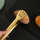 Axyaa Stainless Steel BBQ Steak Tongs - Hollow Grill Clamp & Kitchen Utensil
