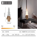 Axyaa Christmas Tree Night Light USB Charging Solid Wood Desk Lamp