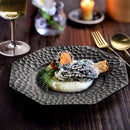 Axya Ceramic Irregular Texture Dinner Plate Set for Restaurant and Home Tableware