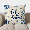 Axyaa Christmas Tree & Snowflake Pillow Cover for Sofa, Bedroom, Car