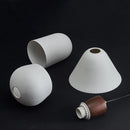 Axyaa Walnut Ceramic Nordic LED Pendant Lights - Japanese Style Modern Hanging Lamp