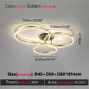 Axyaa Modern Ring LED Ceiling Lamp for Living Room, Bedroom, Study Hall - Nordic Design