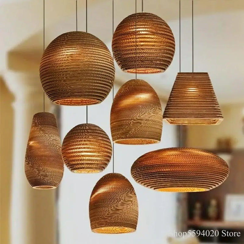 Axyaa Silkworm Chandelier: Southeast Asian Nordic Style Pendant Lamp for Cafe, Bar, Dining Room