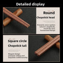 Axyaa Red Sandalwood Blessings Chopsticks: High-End Solid Wood Chinese Tableware