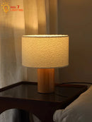 Axyaa Solid Wood Table Lamp LED E27 Modern Indoor Lighting for Living Room, Bedroom, and Study