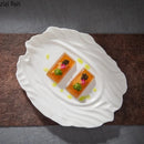 Axyaa Irregular Texture Ceramic Dinner Plate - Pure White Tableware