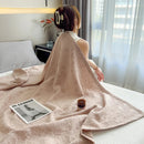 Axyaa 100% Cotton Muslin Throw Blanket - Lightweight Breathable Boho Throws