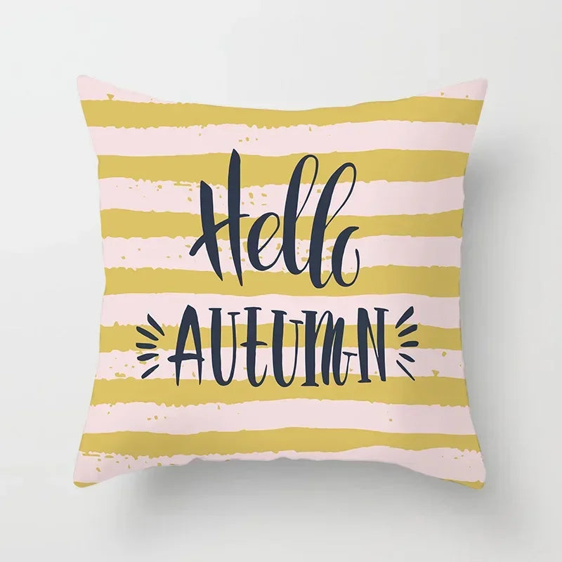 Axyaa Autumn Cartoon Pillowcase 45X45CM for Home Sofa Decor