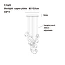 Axyaa Glass Design Chandelier Ceiling Light in Black White Pink