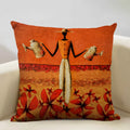 Axyaa African National Style Linen Cushion Cover 45x45cm for Sofa Decor and Artistic Home Decor