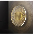 Luxury Gold LED Round Wall Lamp for Living Room by Axyaa
