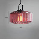 Axyaa Nordic Red Glass Pendant Light for Bedroom Dining Room Chandelier