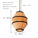 Axyaa Southeast Asia Fabric Pendant Lamp Farmhouse Light Fixtures