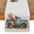 Axyaa Thanksgiving Table Runner Pumpkin Maple Leaf Decor for Dining Coffee Table