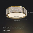 Axyaa Crystal Ceiling Lamp: Elegant Nordic Light Luxury for Home Decor & LED Lighting