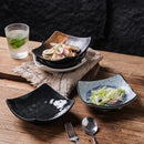 Axyaa Retro Ceramic Four Corner Bowl Set for Molecular Cuisine Tableware