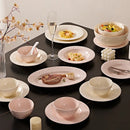 Axyaa Elegant Strawberry Cream Ceramic Tableware Set