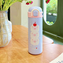 Axyaa Kawaii Stainless Steel Coffee Thermos Cup Insulated Tumbler with Straw & Handle