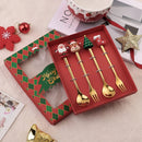 Axyaa Christmas Stainless Steel Dessert Spoon Set