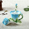 Axyaa Camellia Flower Ceramic Coffee Cup Set