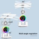 Axyaa Rechargeable Study Lamp with Fan, Clock Display, and LED Reading Light