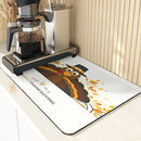 Axyaa Turkey Leaf Kitchen Mat - Non-Slip Absorbent Coasters for Fall Harvest