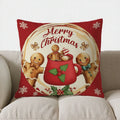 Gingerbread Christmas Welcome Pillow Cover by Axyaa