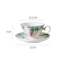Axyaa Ceramic Flower Vine Coffee Cup Set