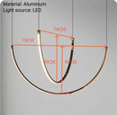Axyaa Modern U-shaped Chandelier for Living Room, Dining Room, and Staircase