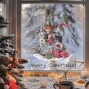 Axyaa Christmas Cat Window Clings, Double-Sided Static Stickers, Cute New Year Decor