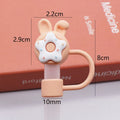 Axyaa Silicone Straw Toppers for Stanley Cup 40 oz Tumbler - Cute Kawaii Straw Covers