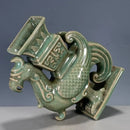 Axyaa Antique Song Ru Kiln Phoenix Head Ceramic Vase - Home Decor Ornament