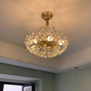 Axyaa Crystal Flower Chandelier | Luxury LED Lighting for Bedroom, Restaurant, Cloakroom