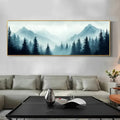 Axyaa Mountain Mist Canvas Art Print for Modern Home Decor