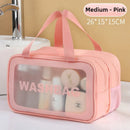 Axyaa Double Transparent PU Makeup Bag for Travel & Fitness Essentials