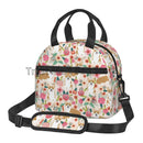 Axyaa Corgi Dogs Thermal Lunch Bag Insulated Tote with Shoulder Strap