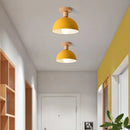 Axyaa Nordic Wooden LED Ceiling Light - Minimalist Round Indoor Lighting